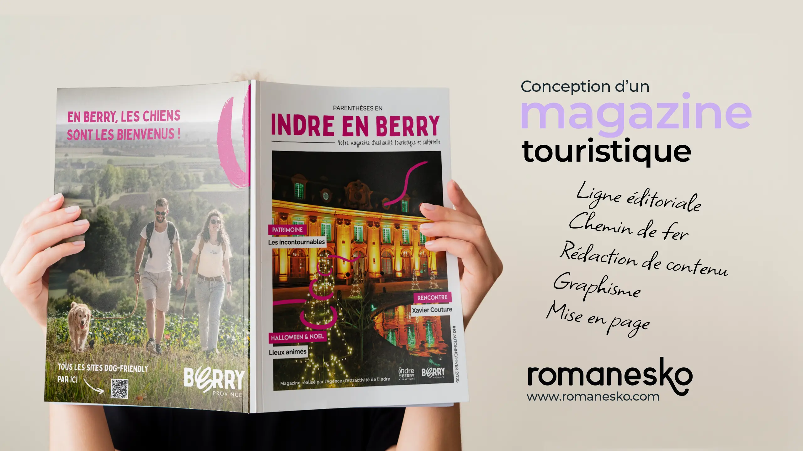 réalisation magazine indre en berry automne hiver 2025 agence romanesko orleans