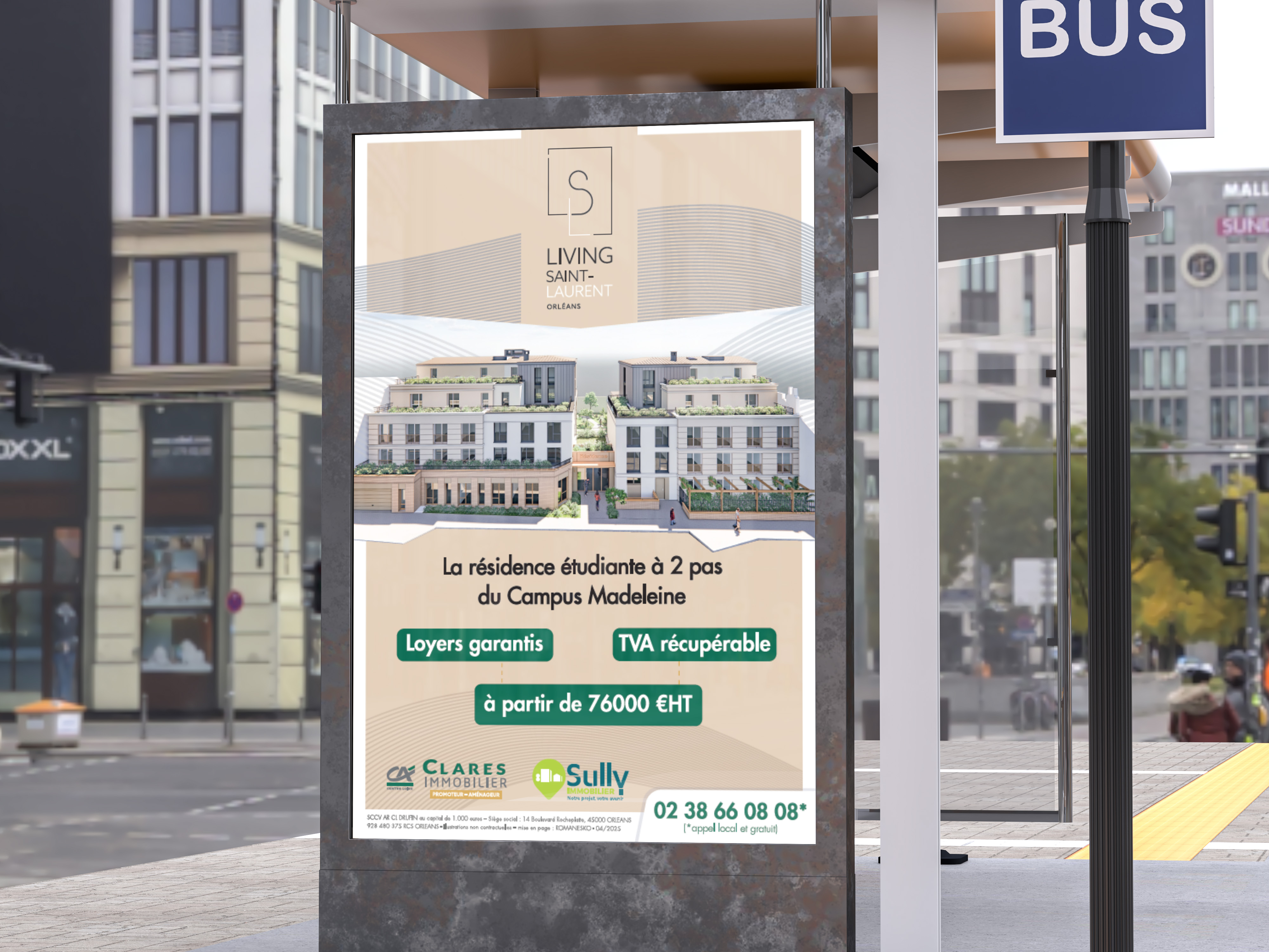 Mockup abribus angle droit